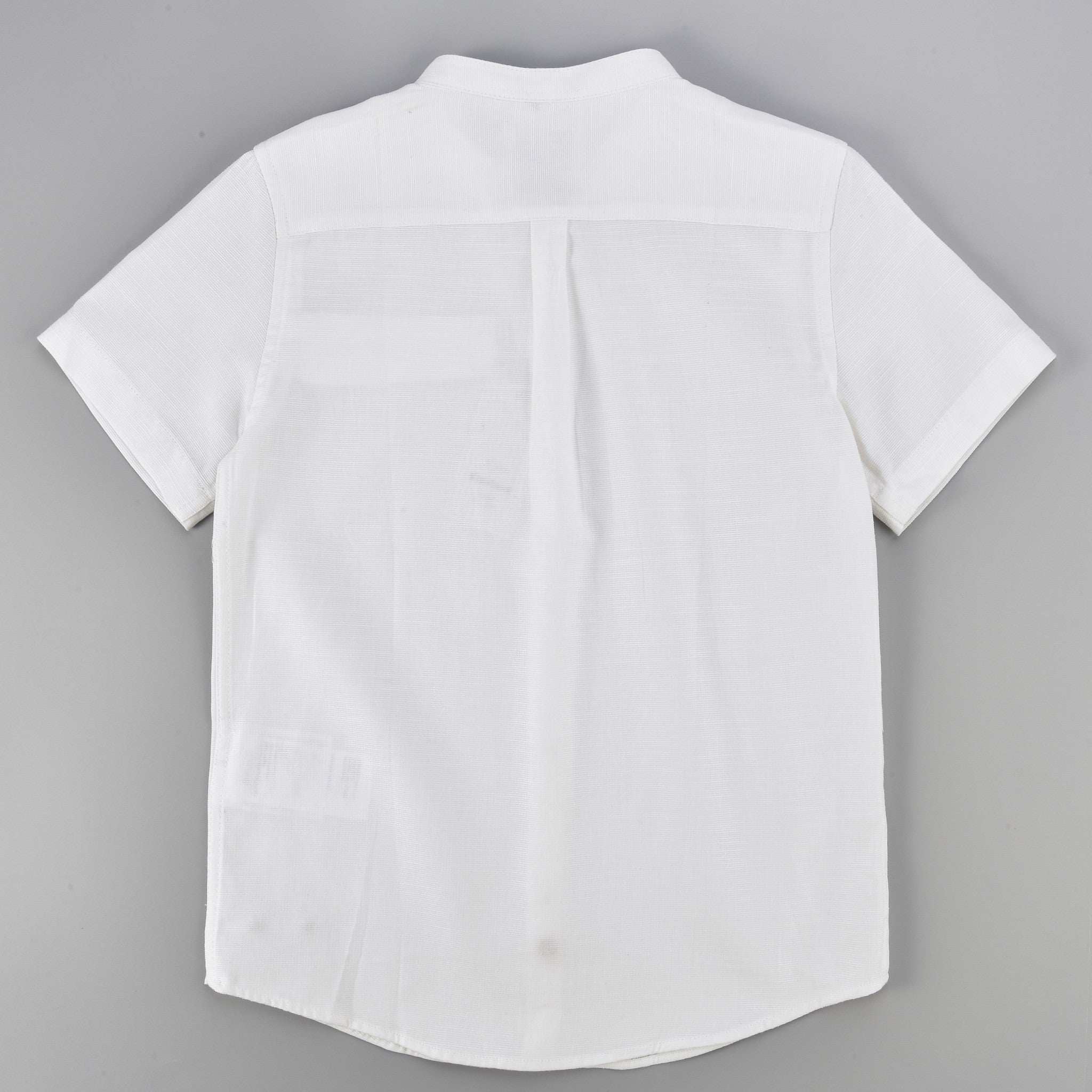 Mandarin Collar S.S Shirt - Regular Fit. - Image 4