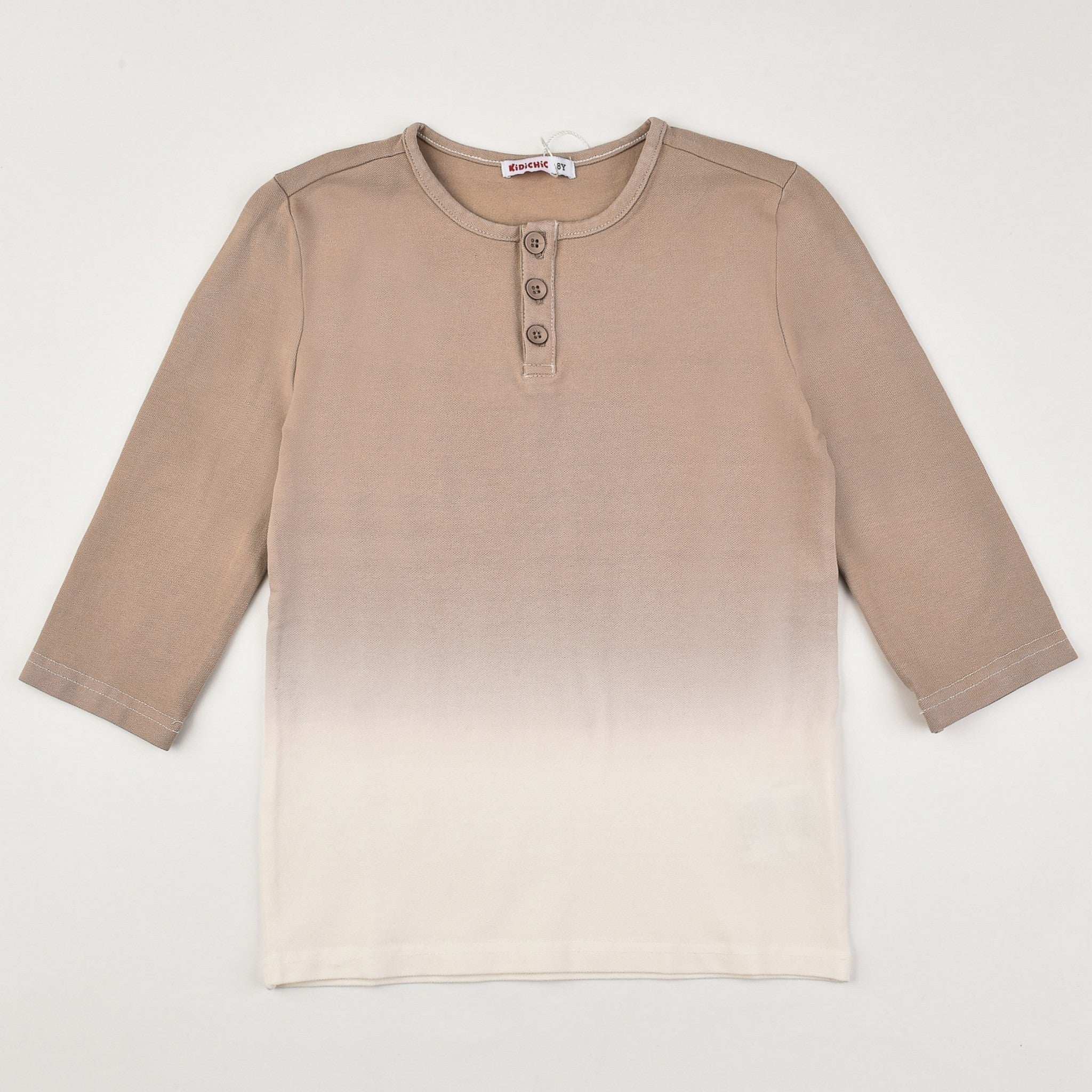 Dip Dye Henley Tee - Image 2
