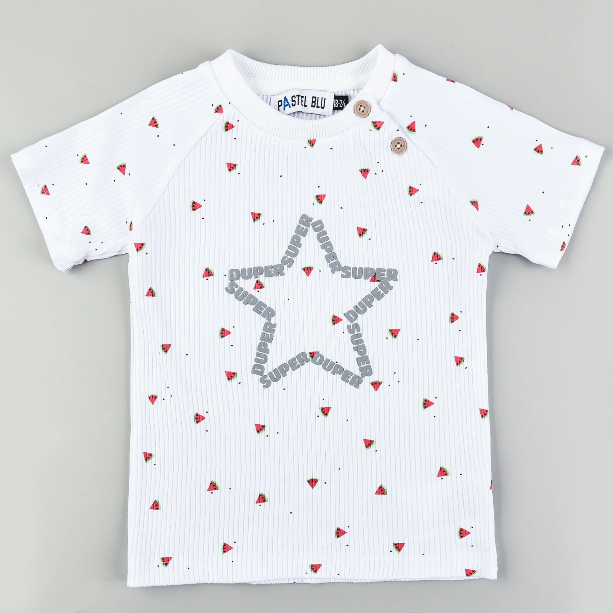 SS Rib T-Shirt With Art - Image 2