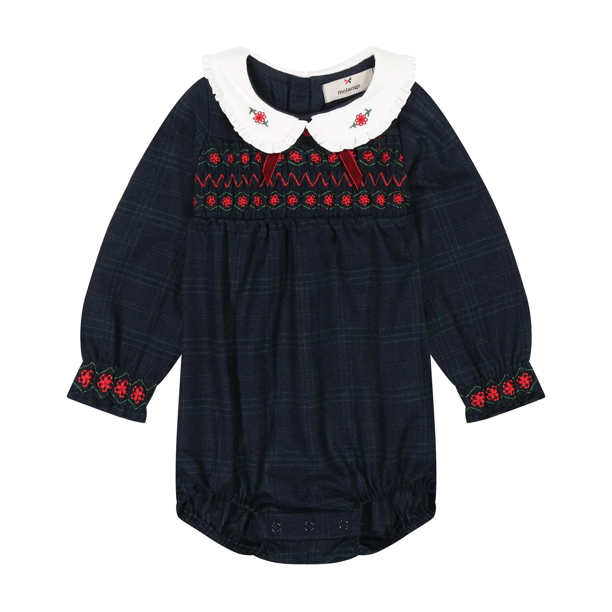 Melange Madelina Smocking Overall/ Dress - Image 5
