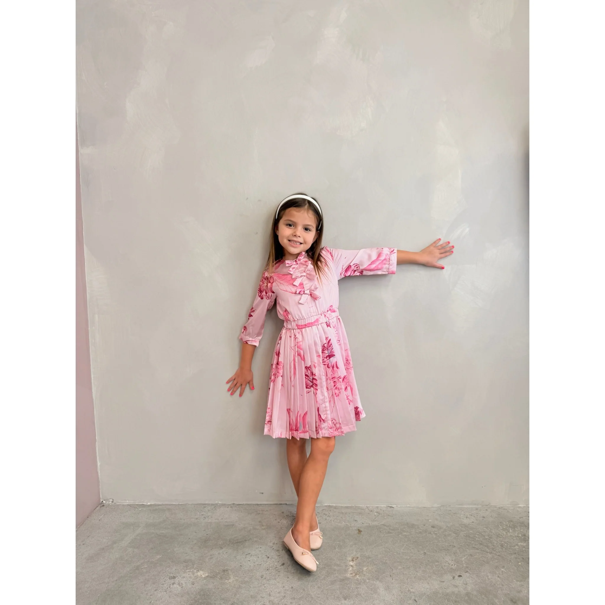 Peony Pleated Dress - Image 2