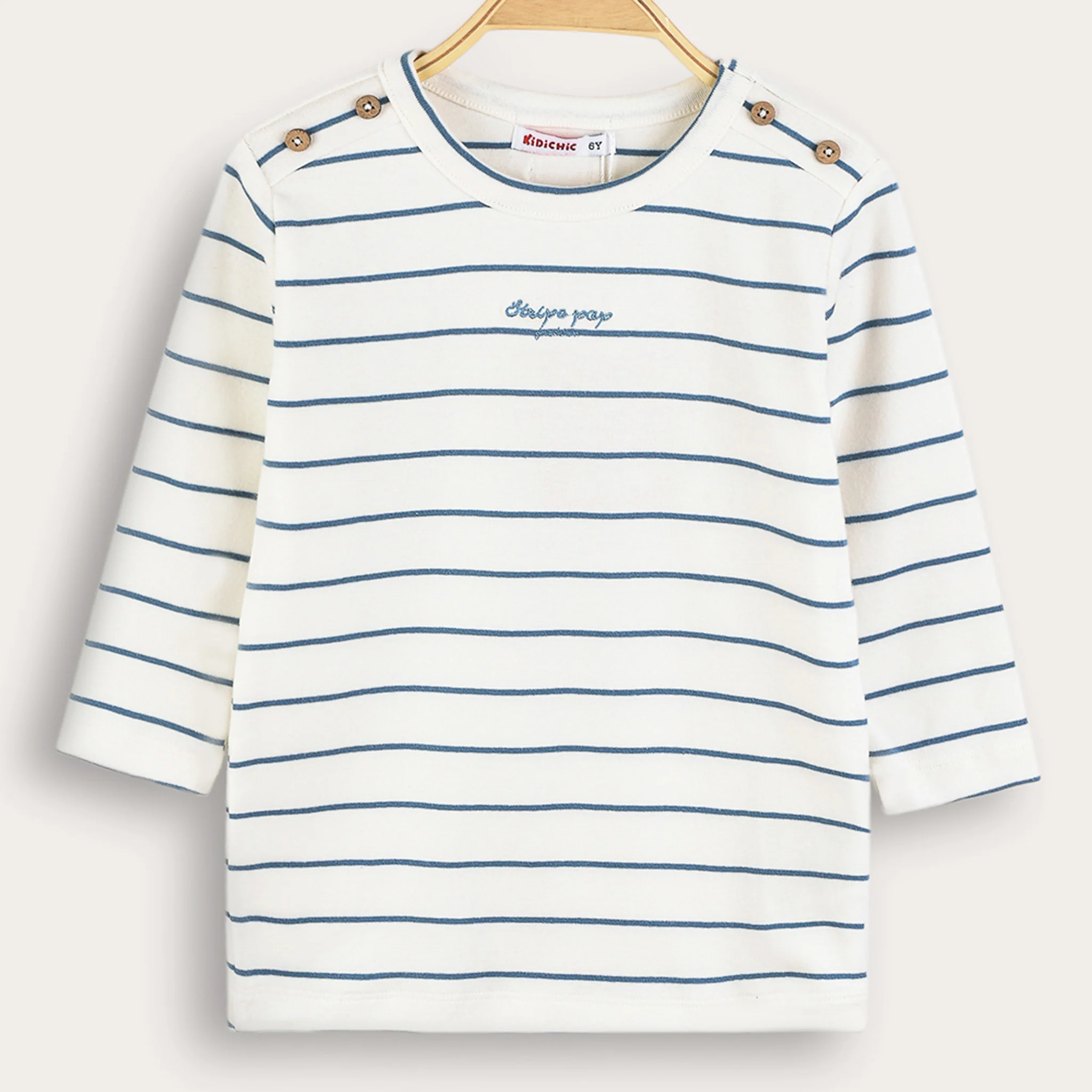Girls 3/4 Stripe Tshirt - Image 2