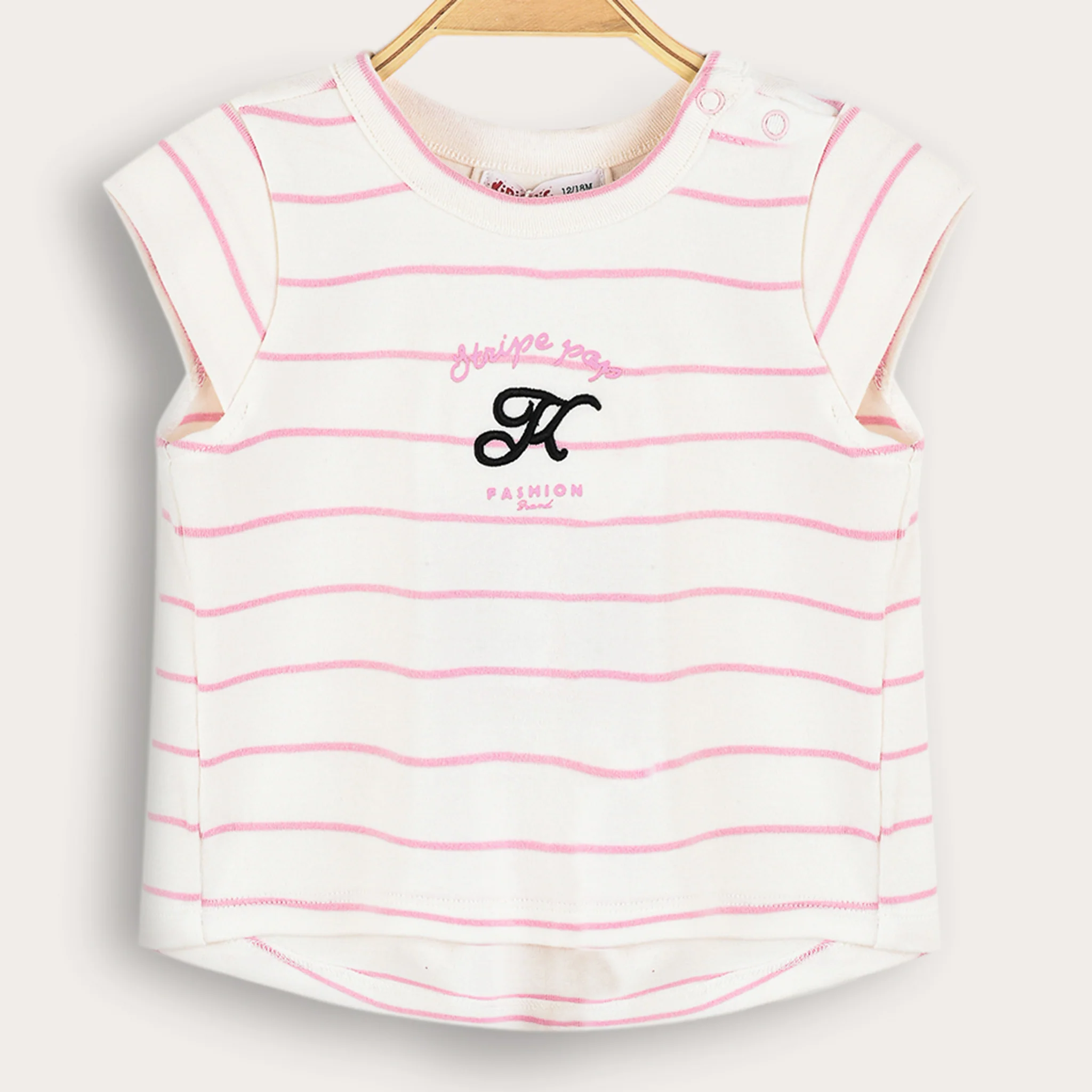 Baby Girls S.S Stripe Tee - Image 4