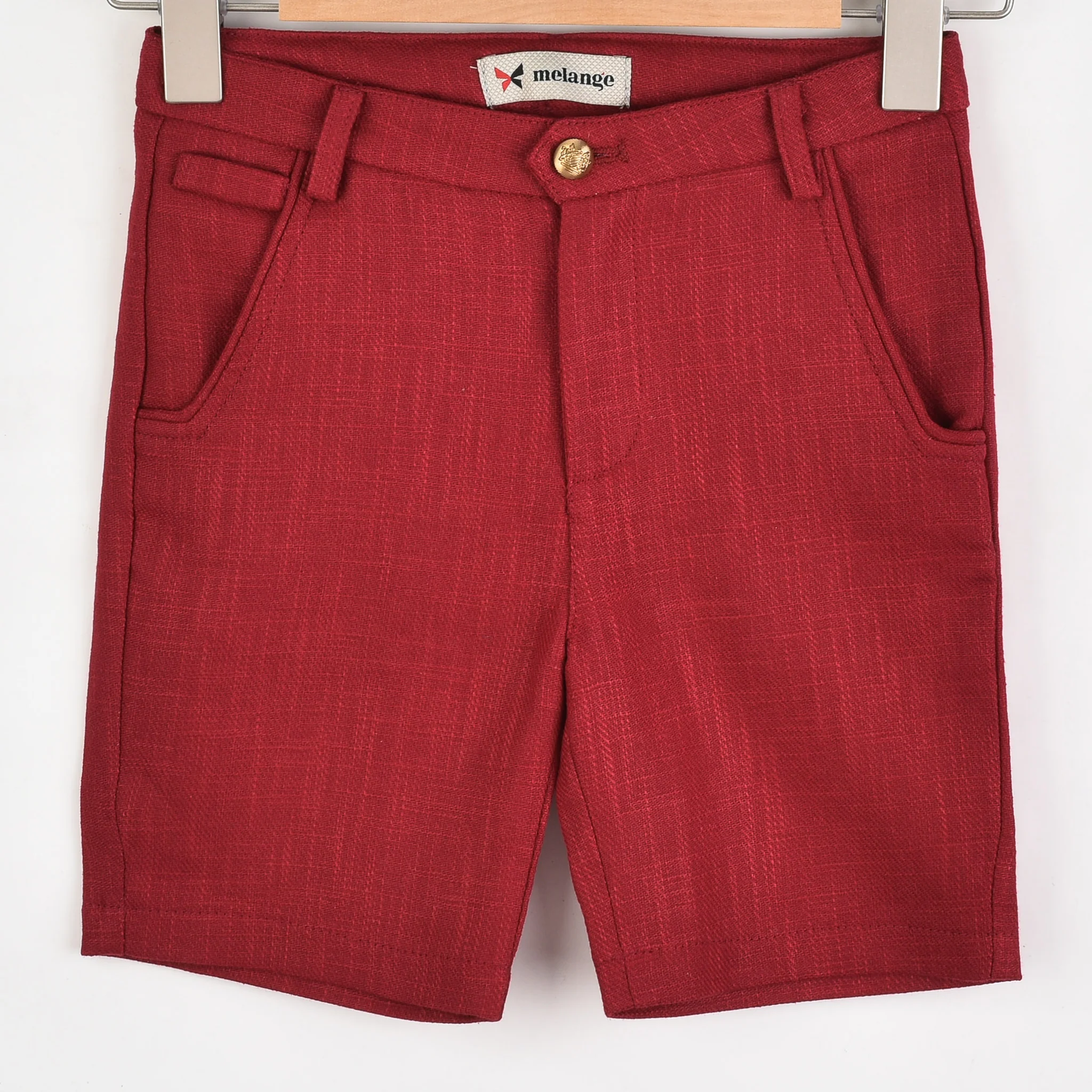 Melange Linen Bermuda Shorts - Image 2