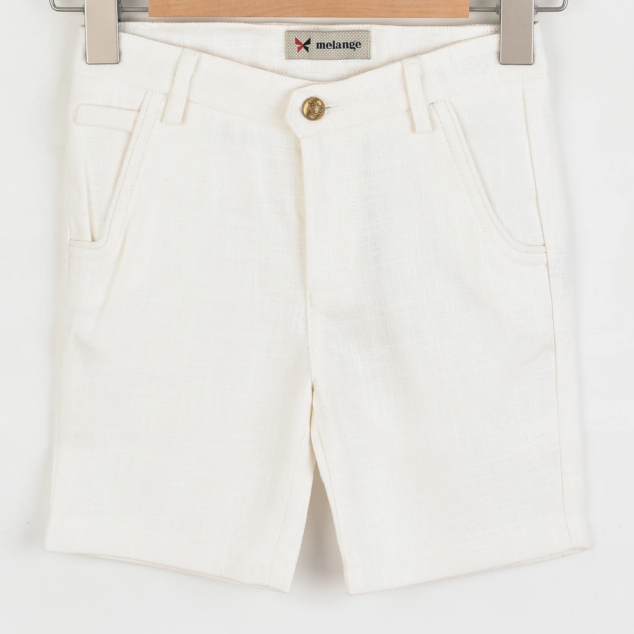 Melange Linen Bermuda Shorts - Image 3