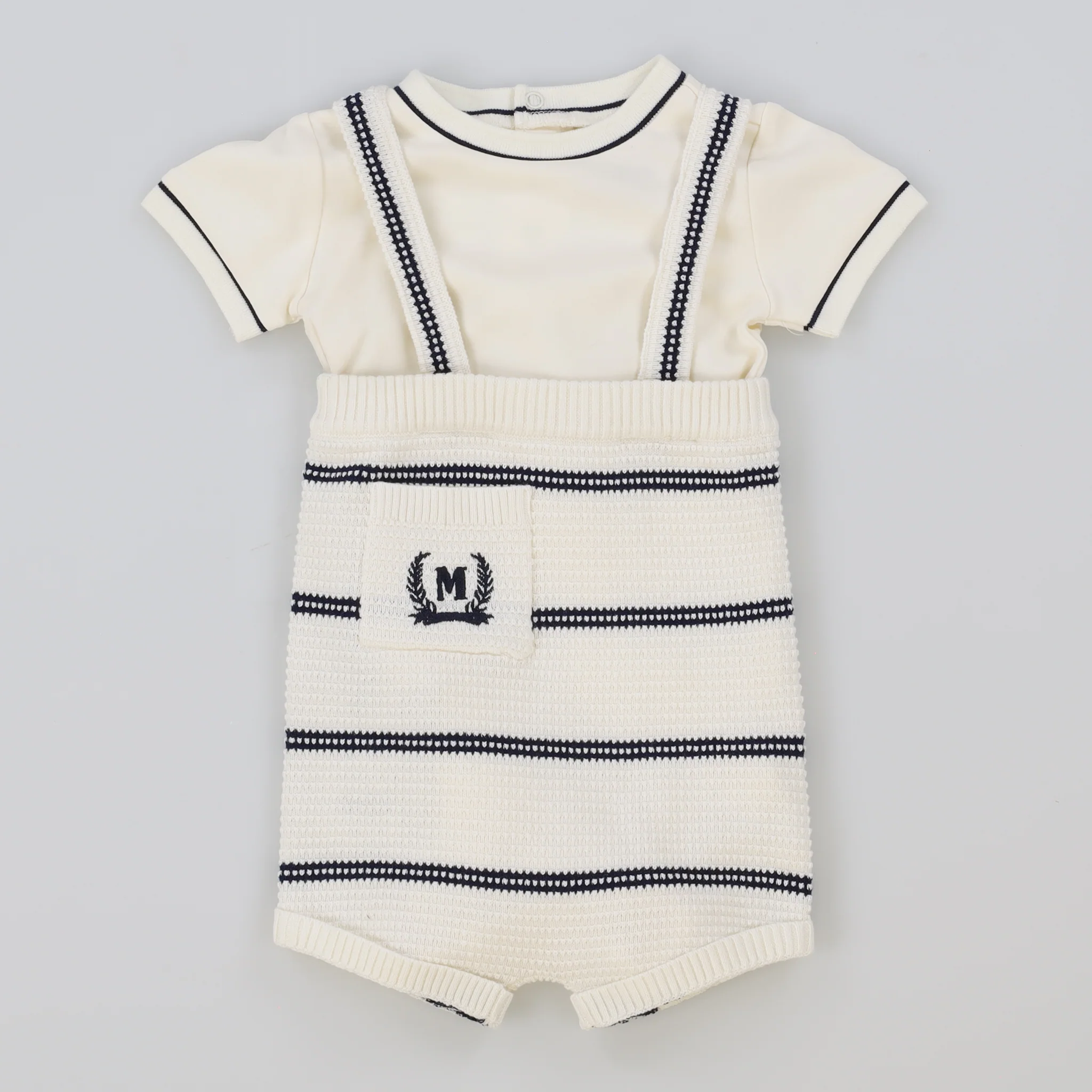Melange Stripes Knit Baby Set - Image 5