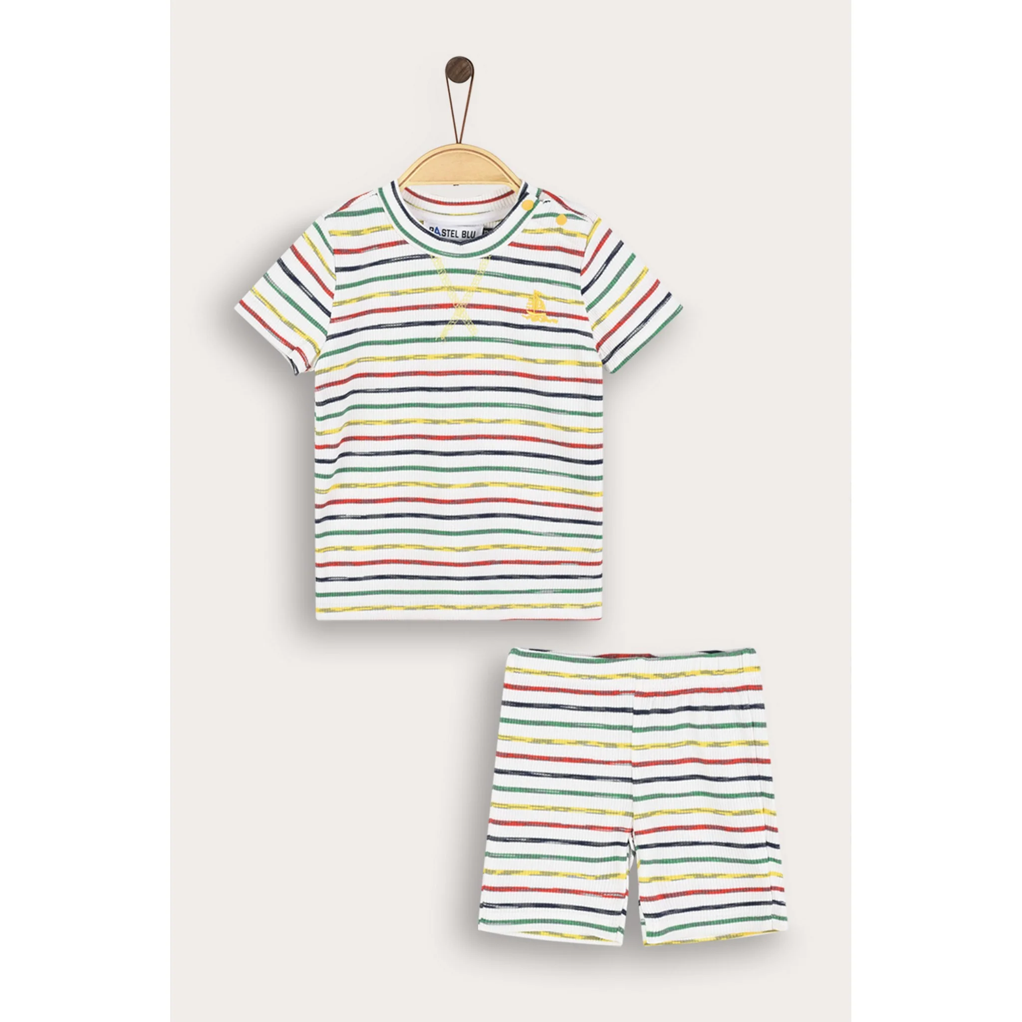 Striped EMB Boat Baby Set - Image 3
