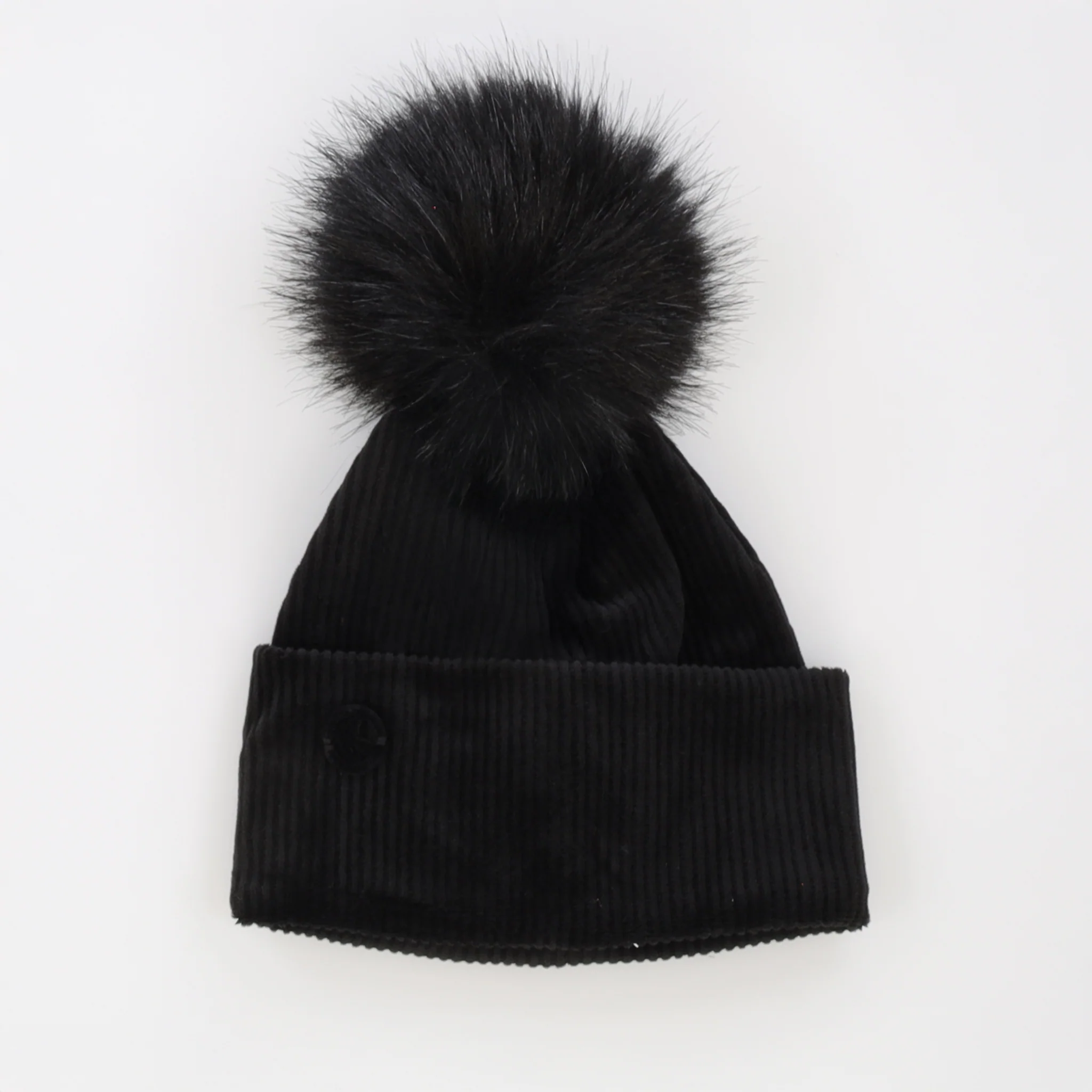 Corduroy Pom-Pom Hat - Image 2