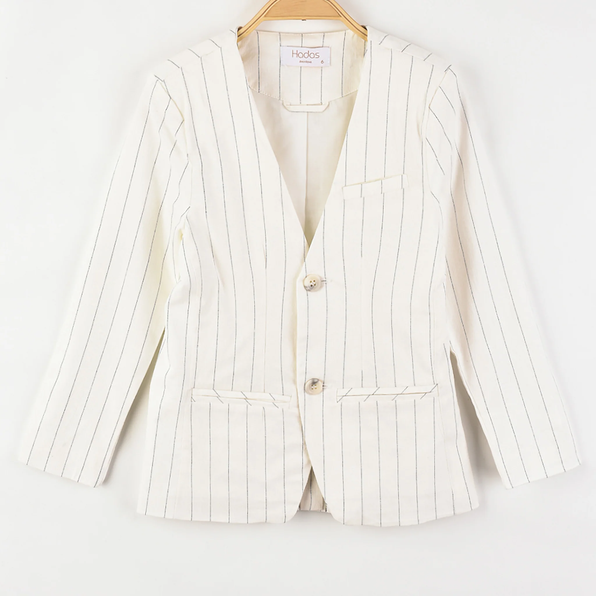 Hadas Striped Linen Blazer - Image 3